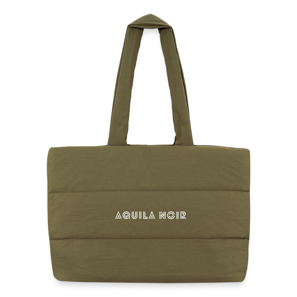 Monarque Puffer Tote (Ivory) - safari Green