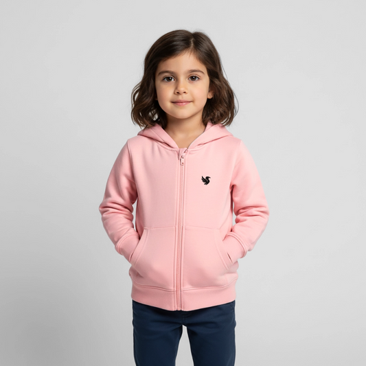 Heritage Kids Zip Hoodie - Rosa
