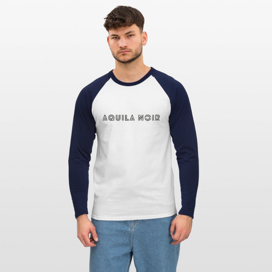 Vintage Baseball Longsleeve (Onyx) - Weiß/Navy