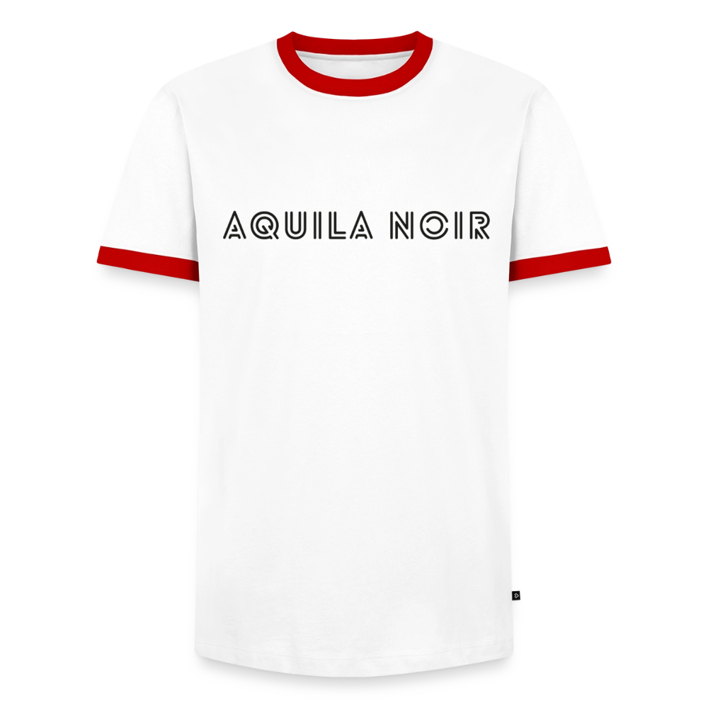 Aquila Noir "Signature" Ringer Tee (Onyx) - Weiß/Rot 