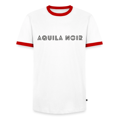 Aquila Noir "Signature" Ringer Tee (Onyx) - Weiß/Rot 