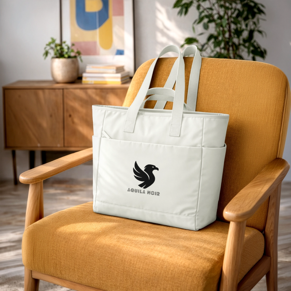 Voyage Tote (Onyx) - Naturweiß