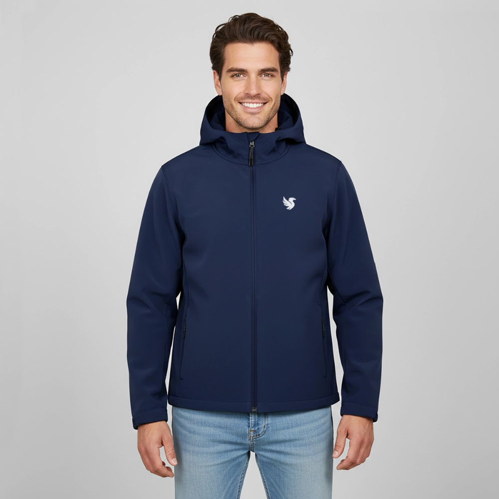 Alpine Tech Jacket (Ivory) - Navy