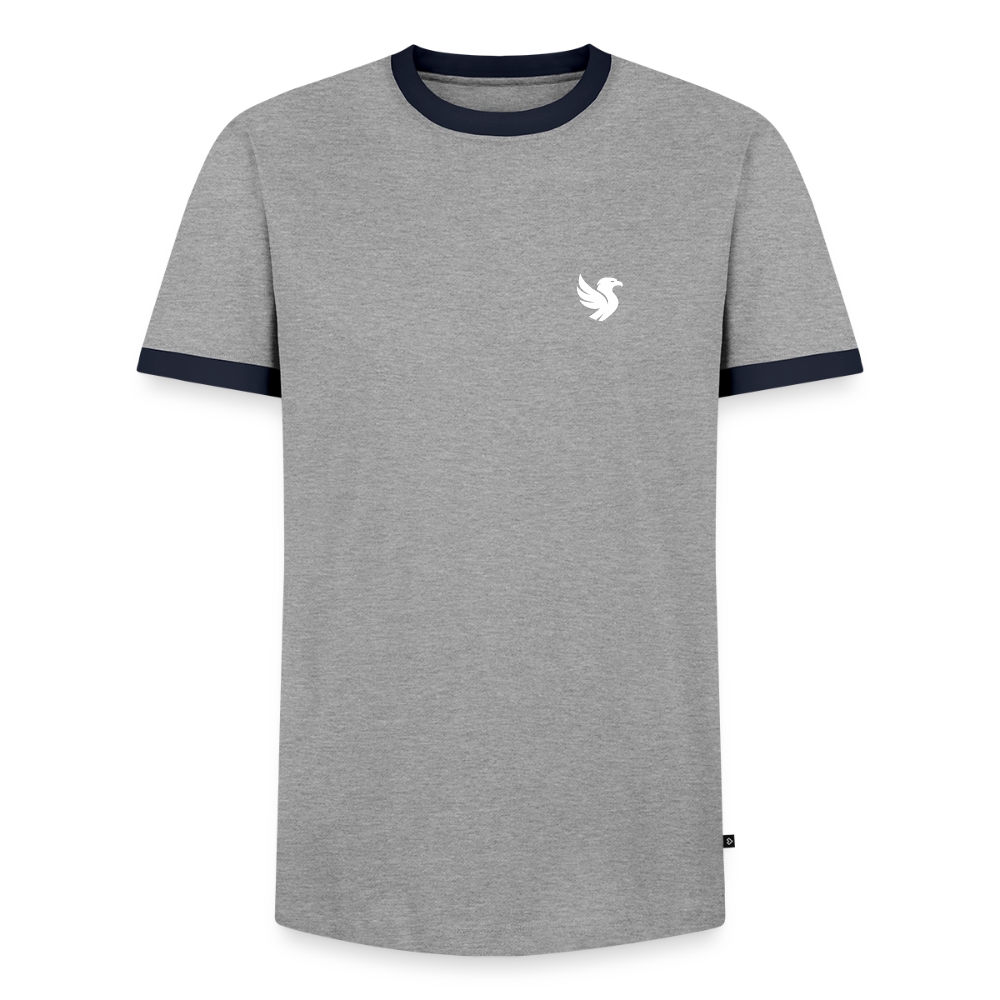 Velmont Ringer Tee (Ivory) - Grau/Navy 