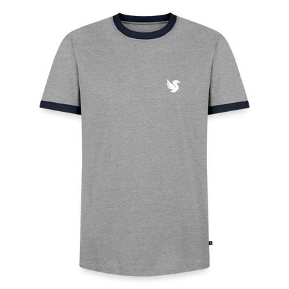 Velmont Ringer Tee (Ivory) - Grau/Navy 