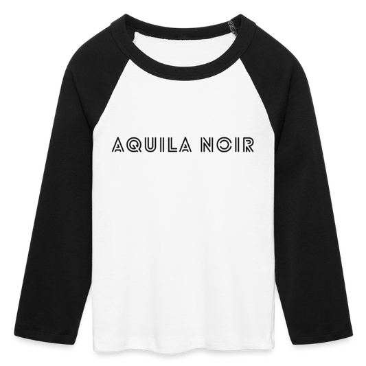 Aura Cropped Raglan (Onyx) - Weiß/Schwarz