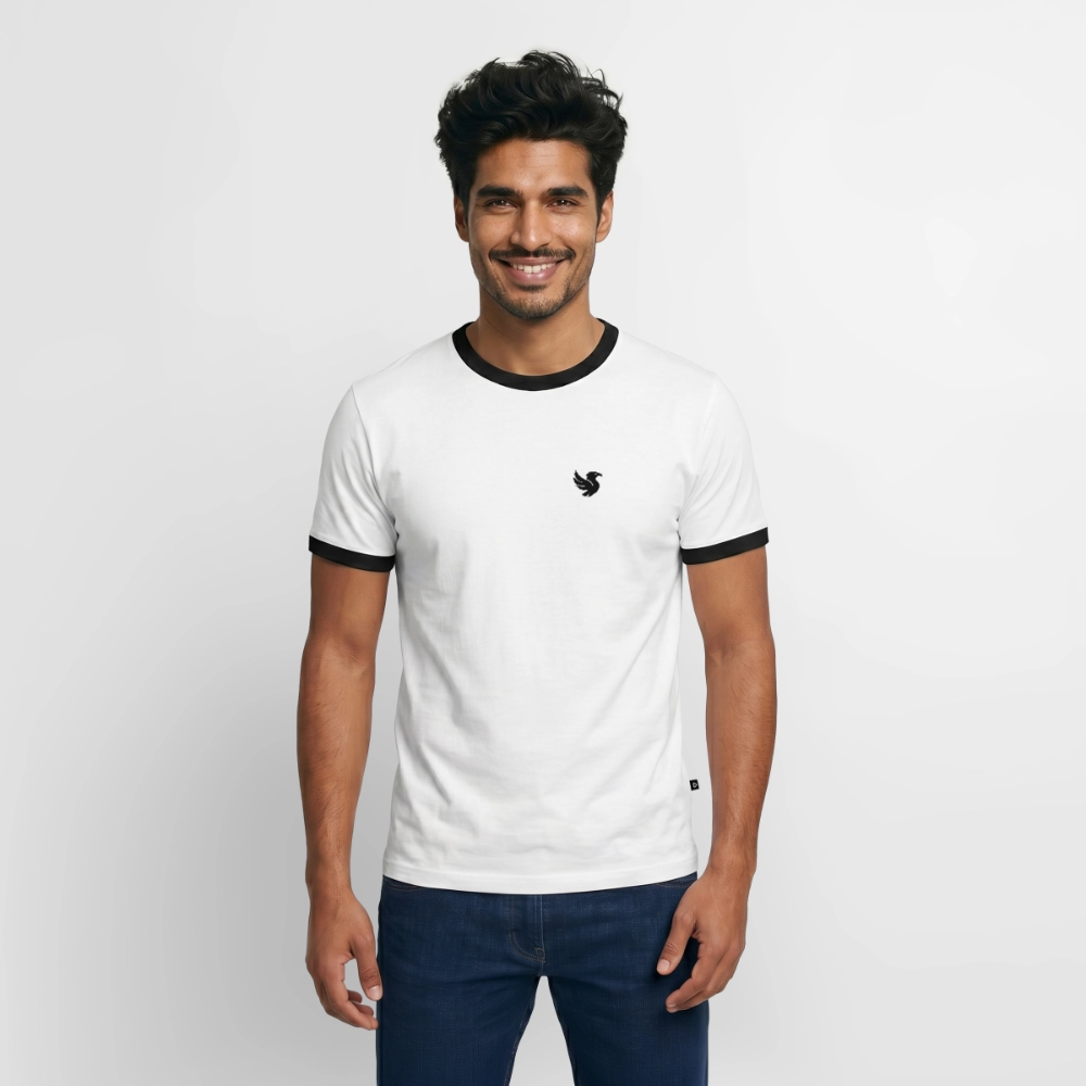 Velmont Ringer Tee (Onyx) - Weiß/Schwarz
