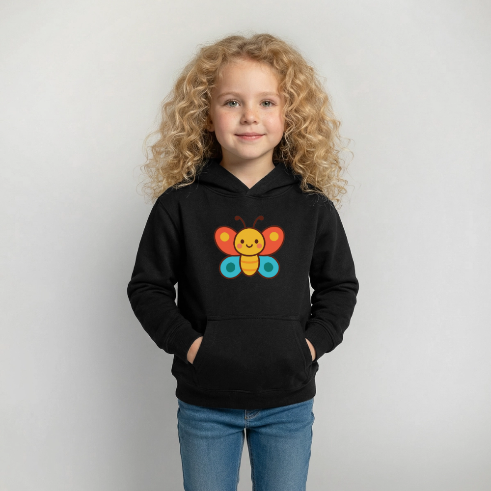 Butterfly Kids Hoodie - Schwarz