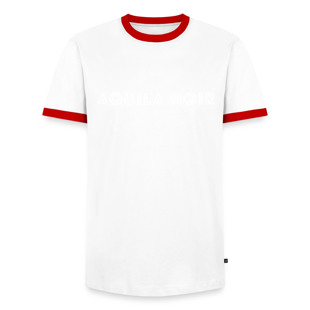 Aquila Noir "Signature" Ringer Tee (Ivory) - Weiß/Rot 