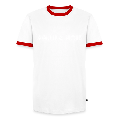 Aquila Noir "Signature" Ringer Tee (Ivory) - Weiß/Rot 