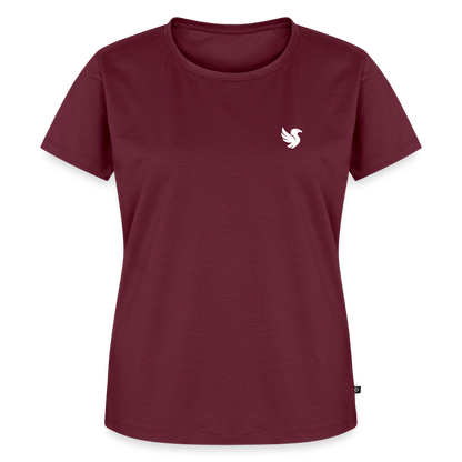 Élise Premium Tee (Ivory) - Burgunderrot