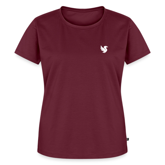 Élise Premium Tee (Ivory) - Burgunderrot