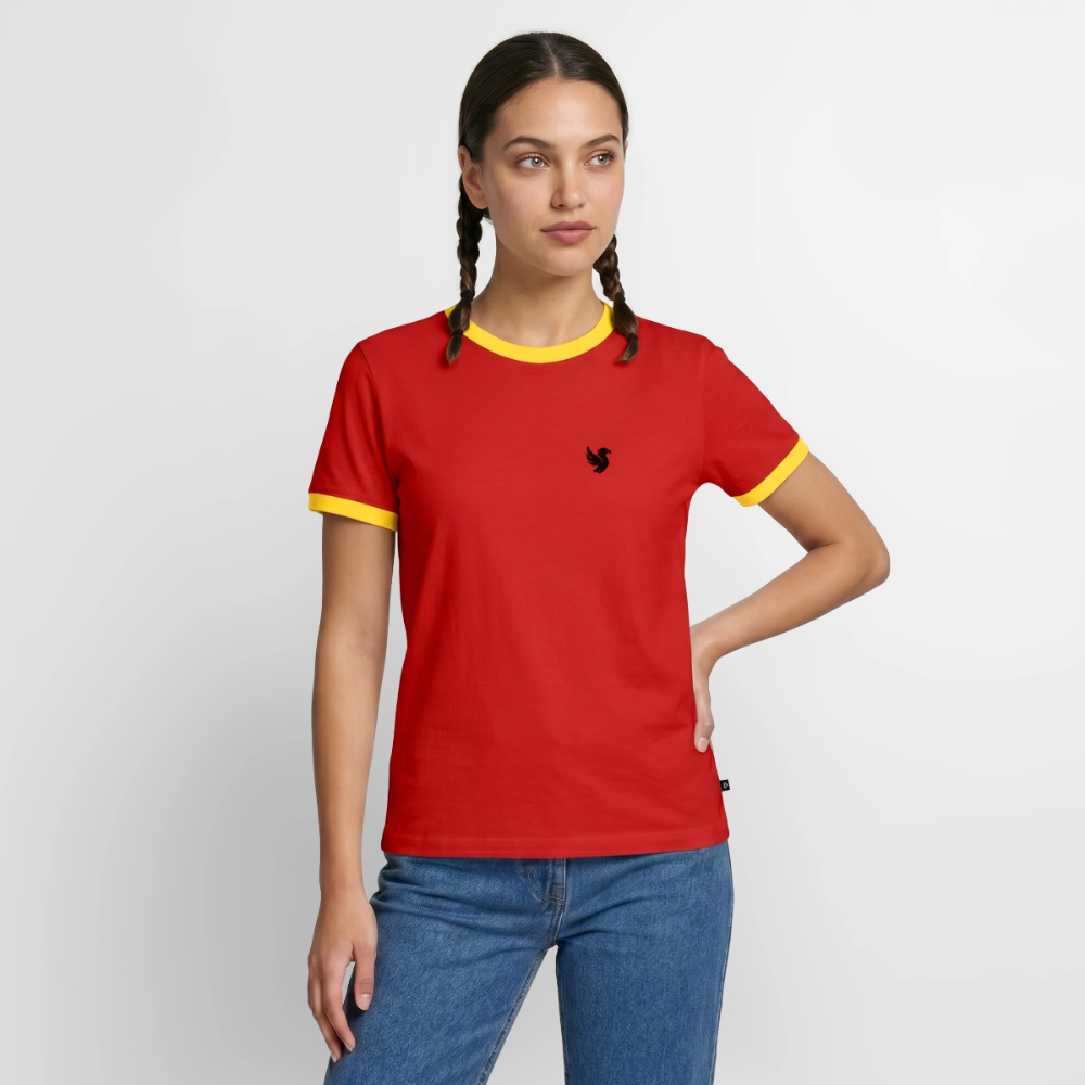 Velmont Ringer Tee (Onyx) - Rot/Gelb 