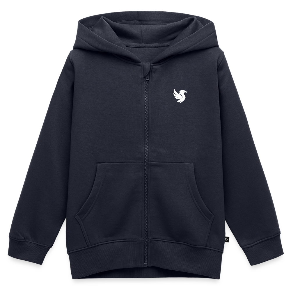 Heritage Kids Zip Hoodie (Ivory) - Navy