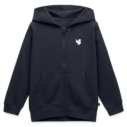 Heritage Kids Zip Hoodie (Ivory) - Navy