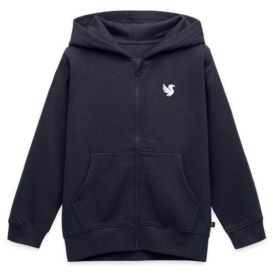 Heritage Kids Zip Hoodie (Ivory) - Navy