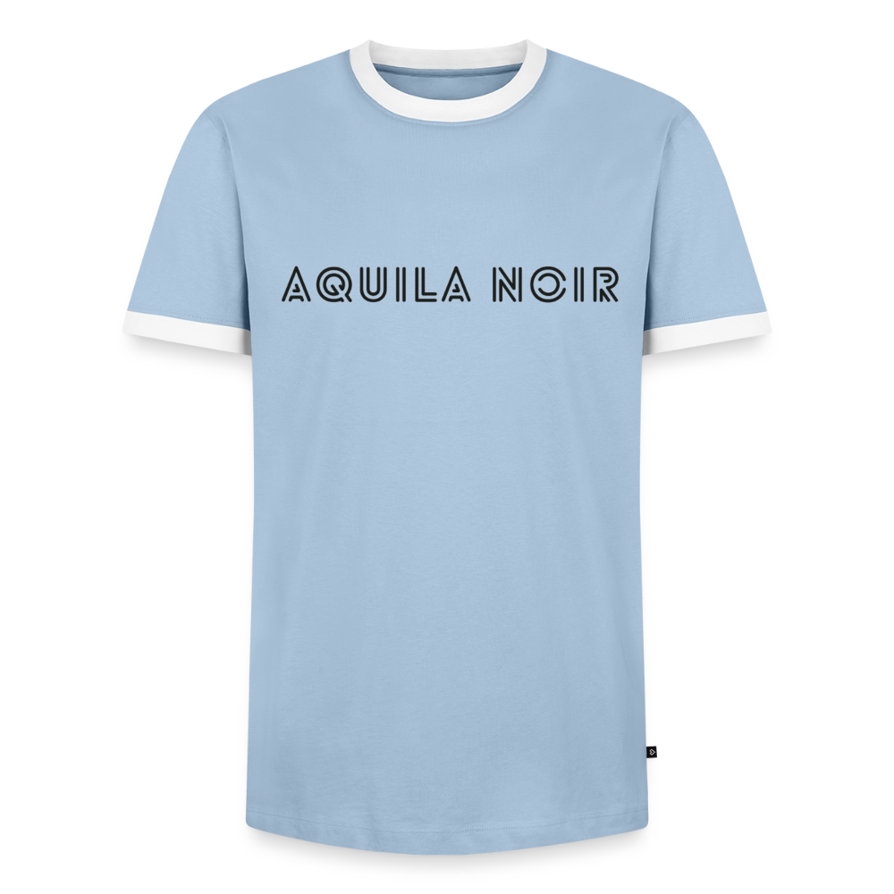 Aquila Noir "Signature" Ringer Tee (Onyx) - Hellblau/Weiß 