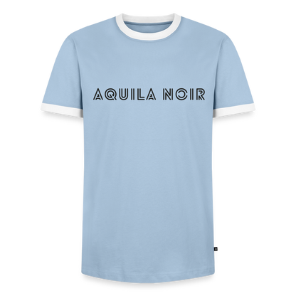 Aquila Noir "Signature" Ringer Tee (Onyx) - Hellblau/Weiß 