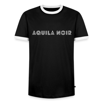 Aquila Noir "Signature" Ringer Tee (Ivory) - Schwarz/Weiß