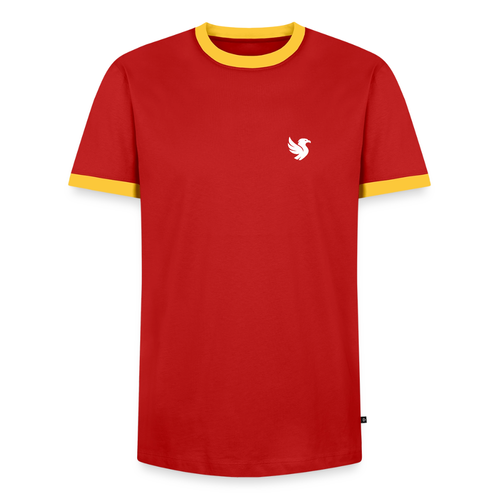 Velmont Ringer Tee (Ivory) - Rot/Gelb 