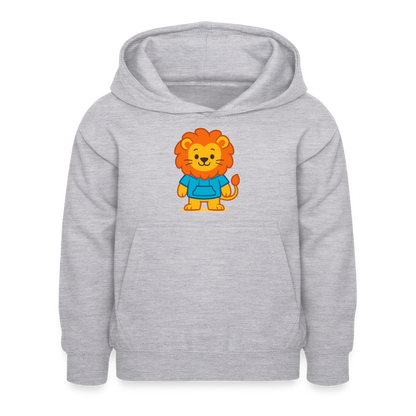 Lion Kids Hoodie - Hellgrau meliert