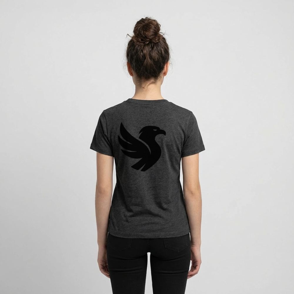 "Big Bird" Backprint Tee - Anthrazit meliert