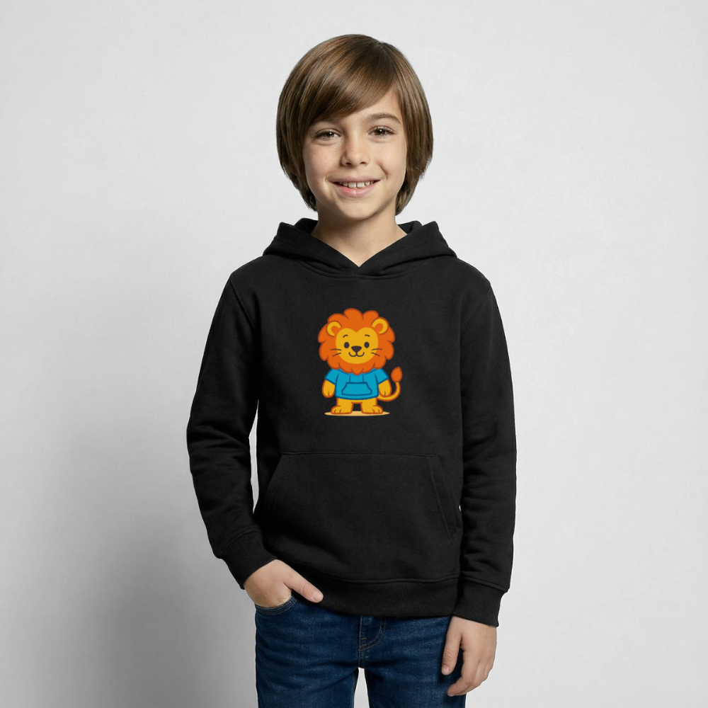 Lion Kids Hoodie - Schwarz