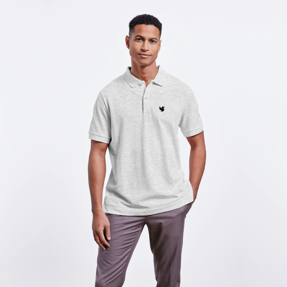 Omnia Piqué Polo (Onyx) - Weiß meliert