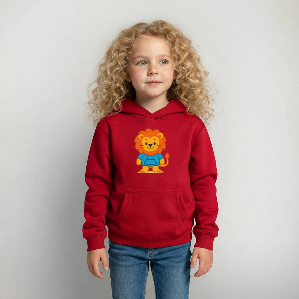 Lion Kids Hoodie - Rot