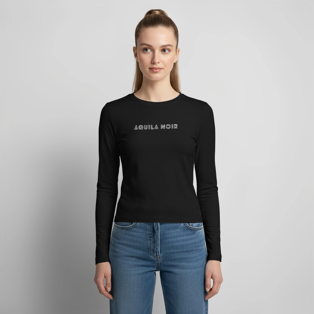 Aura Cropped LS (Ivory) - Schwarz