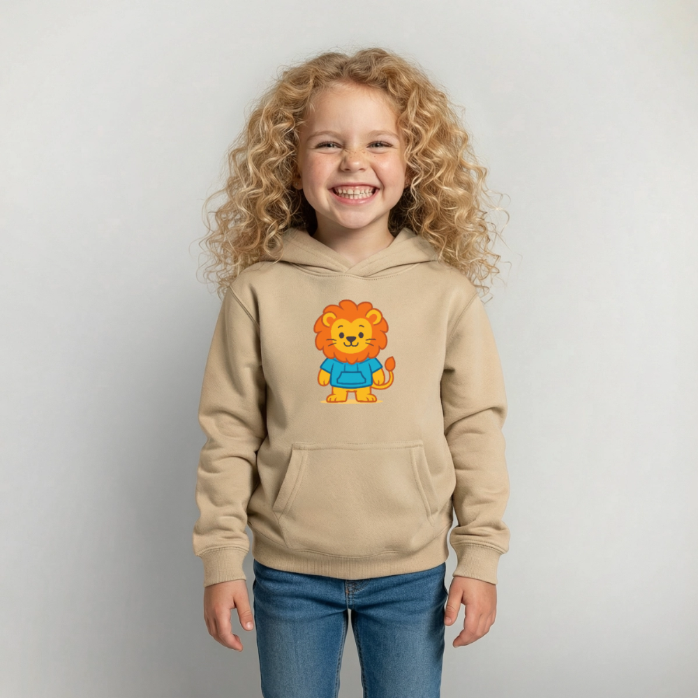 Lion Kids Hoodie - Sand