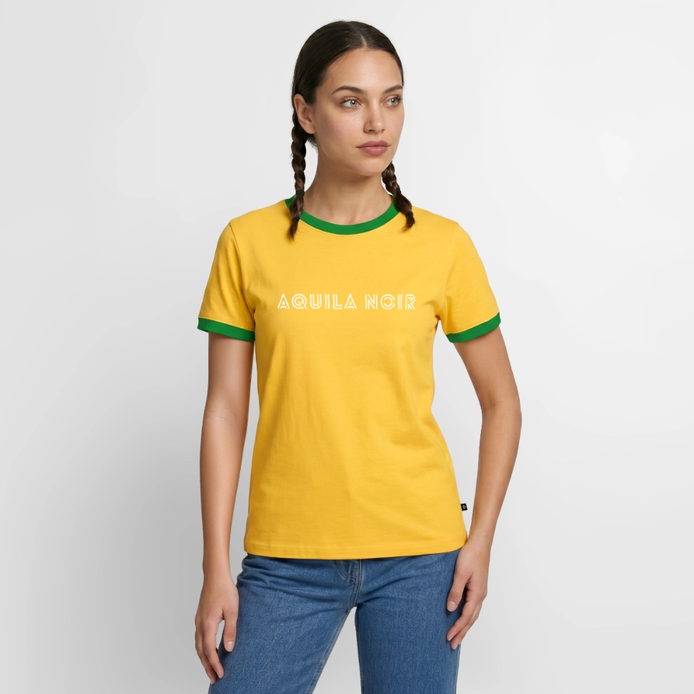 Aquila Noir "Signature" Ringer Tee (Ivory) - Gelb/Grün 