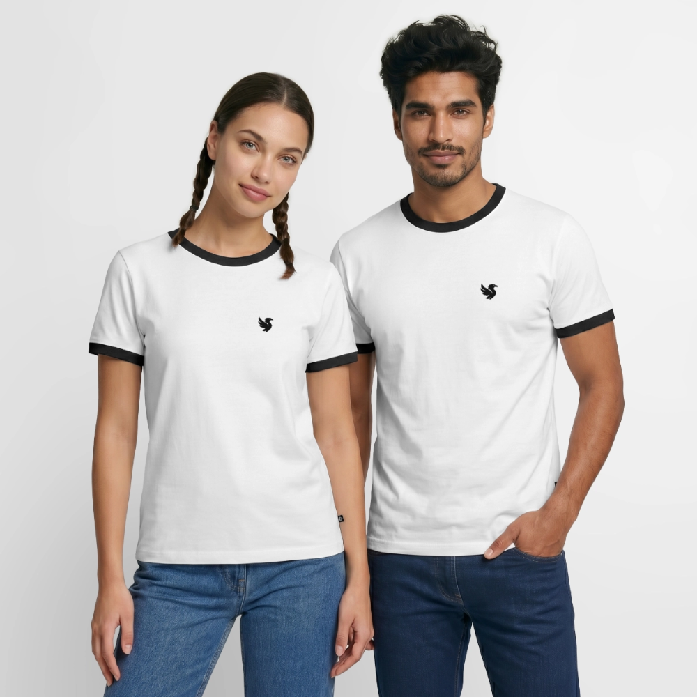 Velmont Ringer Tee (Onyx) - Weiß/Schwarz