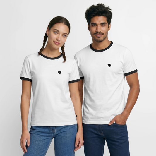 Velmont Ringer Tee (Onyx) - Weiß/Schwarz