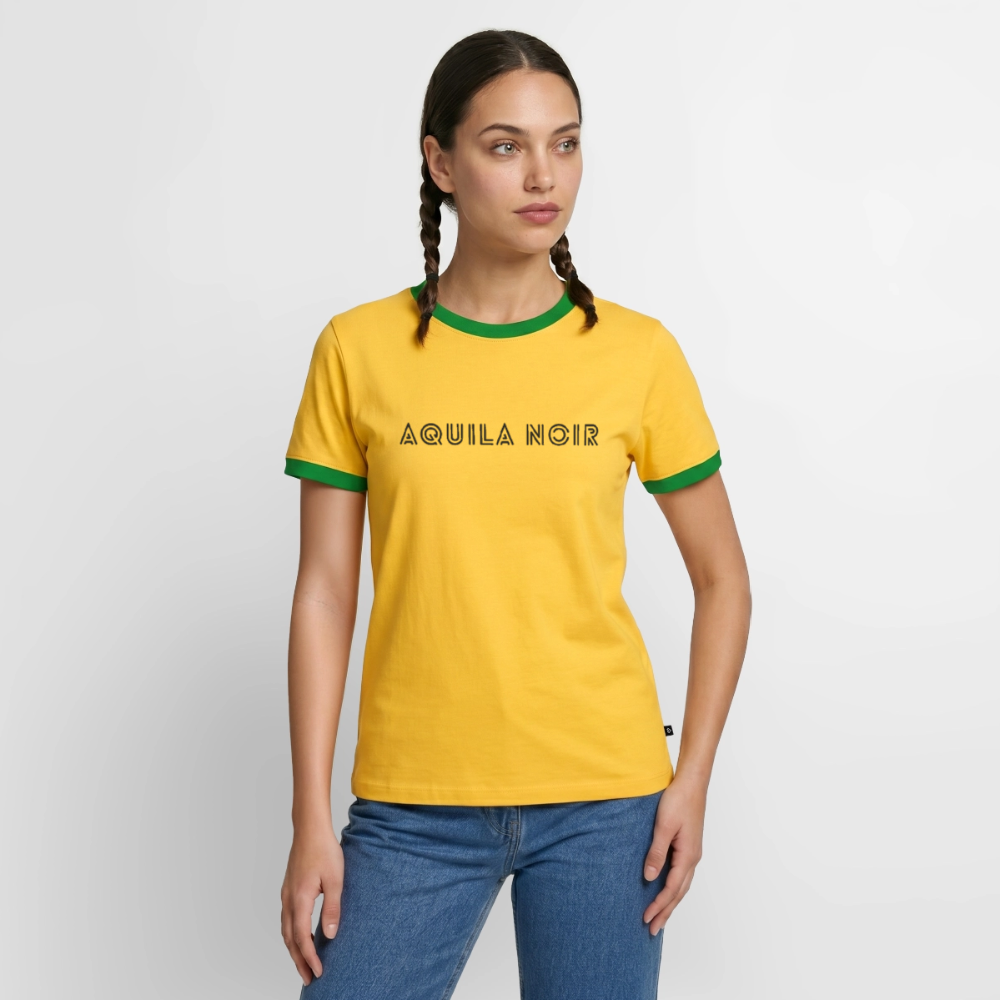 Aquila Noir "Signature" Ringer Tee (Onyx) - Gelb/Grün 