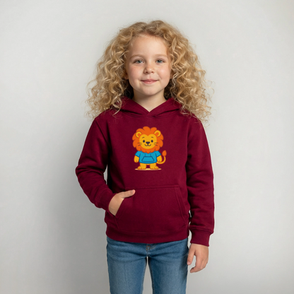 Lion Kids Hoodie - Bordeaux