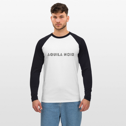 Vintage Baseball Longsleeve (Onyx) - Weiß/Schwarz