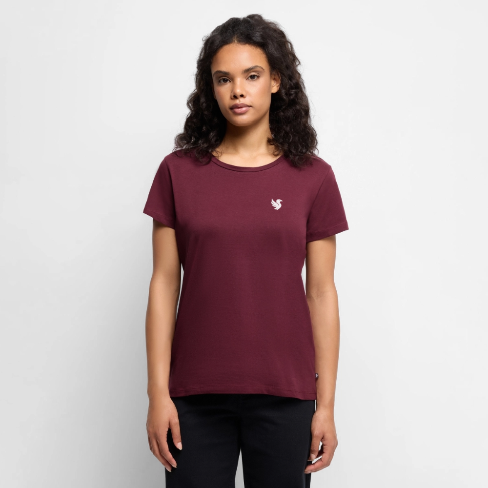 Élise Premium Tee (Ivory) - Burgunderrot