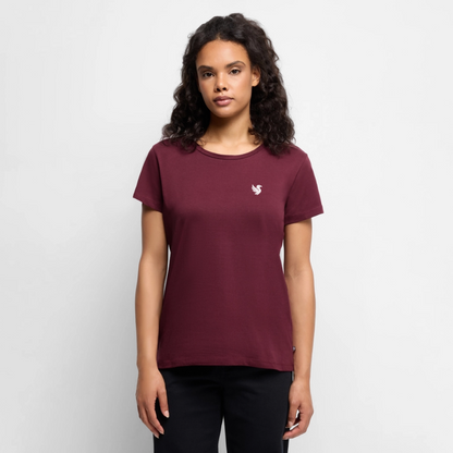 Élise Premium Tee (Ivory) - Burgunderrot