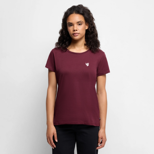 Élise Premium Tee (Ivory) - Burgunderrot