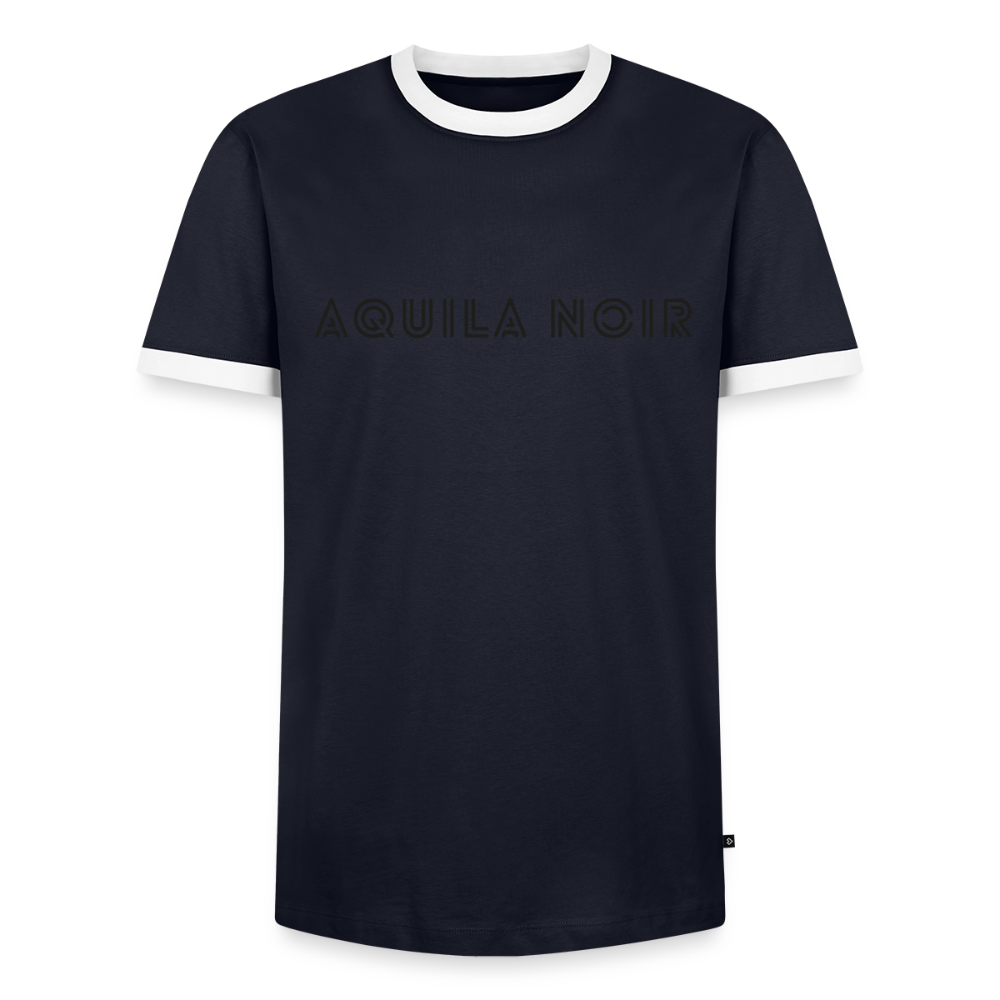 Aquila Noir "Signature" Ringer Tee (Onyx) - Navy/Weiß 
