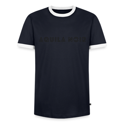 Aquila Noir "Signature" Ringer Tee (Onyx) - Navy/Weiß 