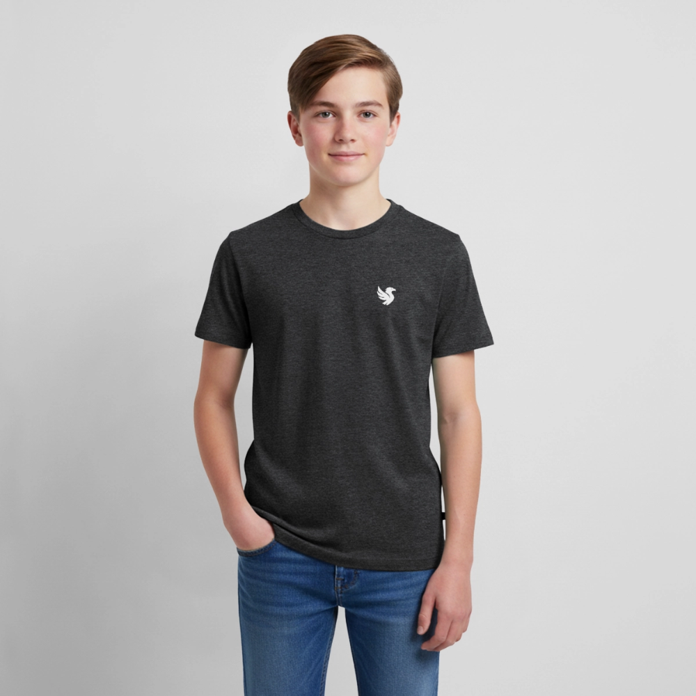 "Essential" Tee (Ivory) - Anthrazit meliert