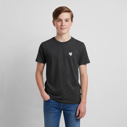 "Essential" Tee (Ivory) - Anthrazit meliert