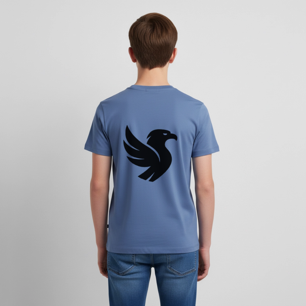 "Big Bird" Backprint Tee - Taubenblau