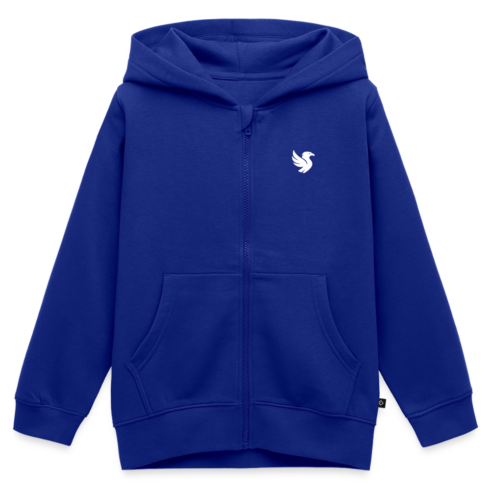 Heritage Kids Zip Hoodie (Ivory) - Royalblau