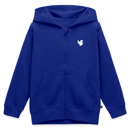 Heritage Kids Zip Hoodie (Ivory) - Royalblau