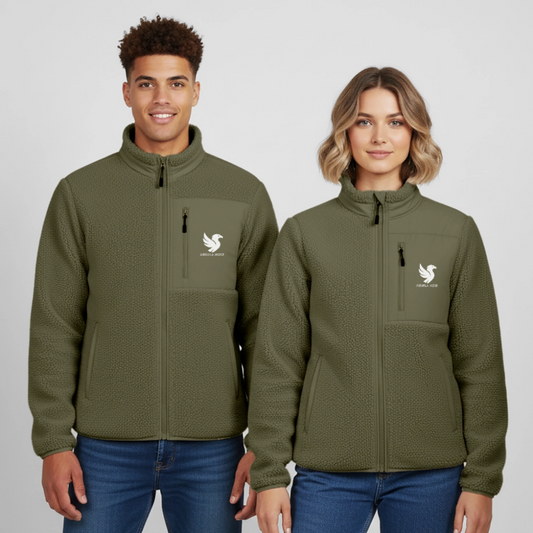 Ridge Fleece Jacket (Ivory) - Khaki