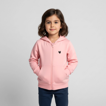 Heritage Kids Zip Hoodie - Rosa