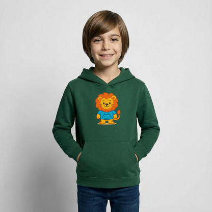 Lion Kids Hoodie - Flaschengrün